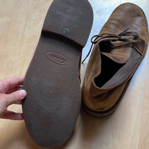 Clarks Men’s Desert Leather Chukka Boots dark brown, size 12 GUC - Picture 5 of 6